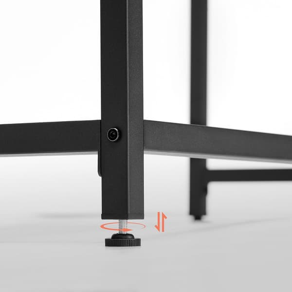 Skrivebord greige-sort - spånplade og stål - let at samle - 50 x 80 x 76 cm