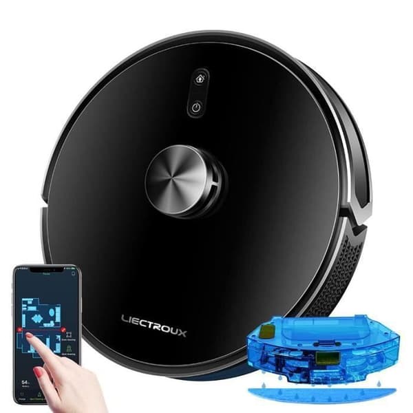 LIECTROUX X6 Robotstøvsuger LIDAR-navigation 3,5L 90 min autonomi