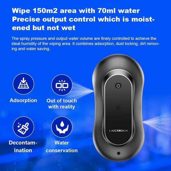LIECTROUX YW810 Robot vinduesvasker App-styring Dobbelt spray