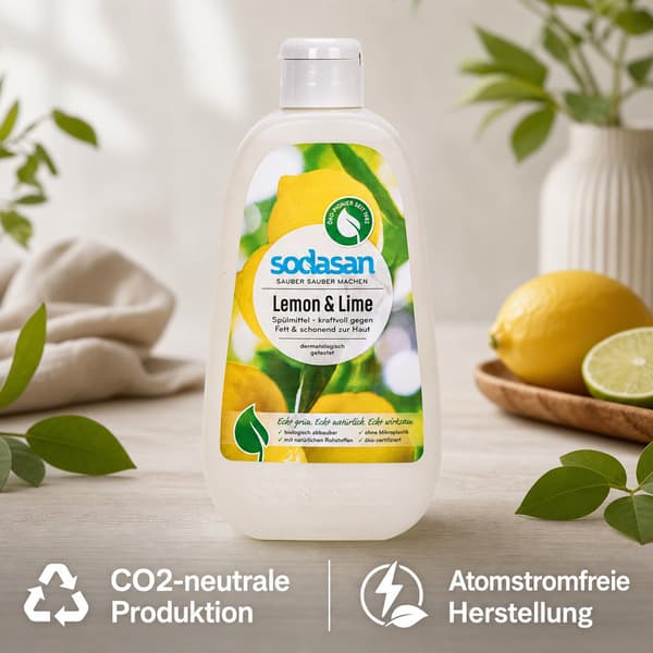 SODASAN Diskmedel Citron & Lime 500 ml Ekologiskt
