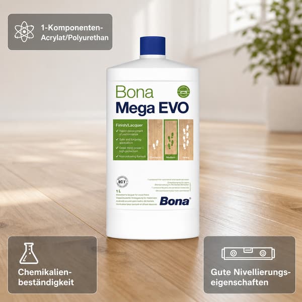 Bona Mega EVO extra matt 1 liter trägolvslack