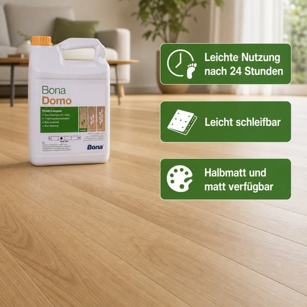Water-Based Matte 1K Floor Varnish 5L – Durable Indoor Lacquer, Easy Application
