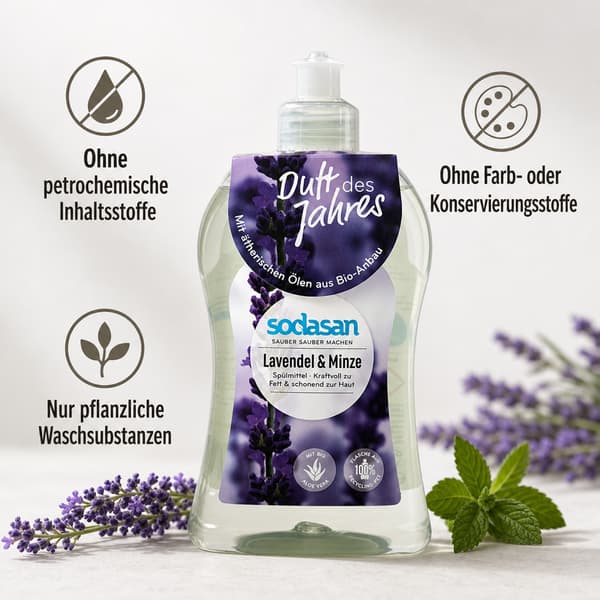 SODASAN Handdiskmedel lavendel & Mynta 500 ml