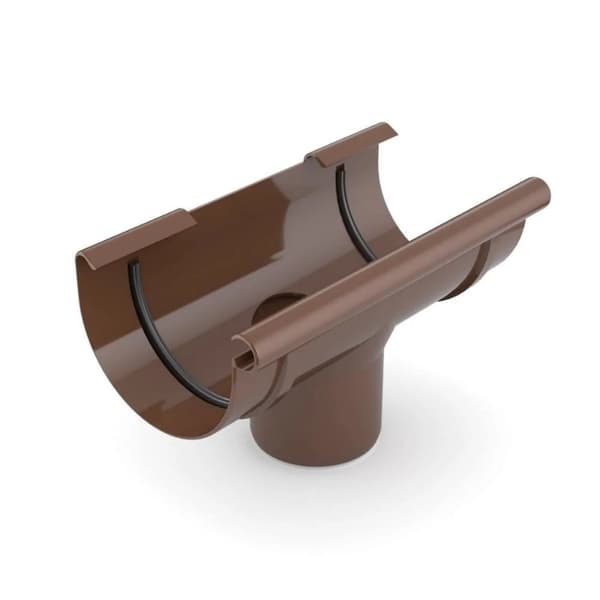 Brun Tagrenderende System 75/63 i Robust Plast med Nem Montering