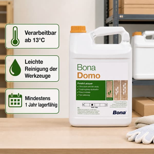 Water-Based Matte 1K Floor Varnish 5L – Durable Indoor Lacquer, Easy Application