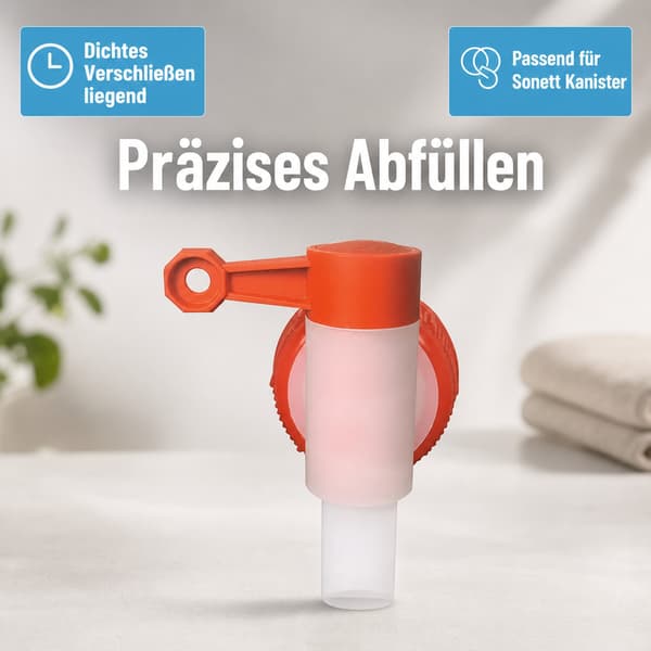 Udløbshane til dunk 5–10 liter – robust plast, nem montering, spildfri tapning