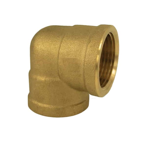 messingalbue 90° 3/4" indv. gevind x 3/4" indv. gevind til rørinstallationer