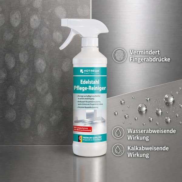 Rustfrit stål rengøringsspray 500 ml – Effektiv stribefri finish