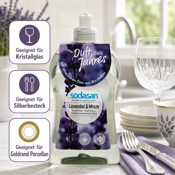 SODASAN Handdiskmedel lavendel & Mynta 500 ml