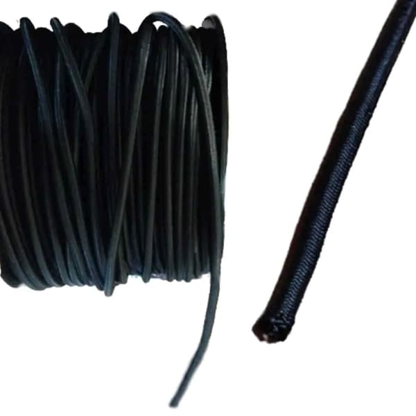 Elastisk Snor 10 mm sort, 25 meter – Fleksibel, robust fastgørelse