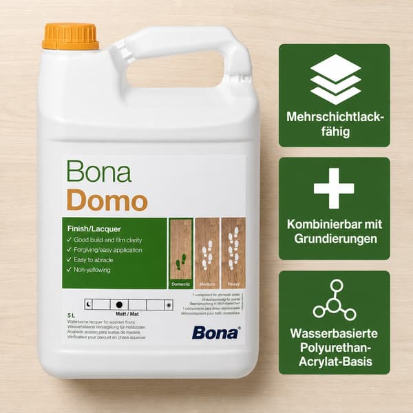 Water-Based Matte 1K Floor Varnish 5L – Durable Indoor Lacquer, Easy Application