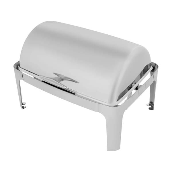 Buffetvarmer - Chafing Dish - Dobbelt 2x9 l - Rustfrit stål 201 - Rektangulær 64x44 cm - Sølv
