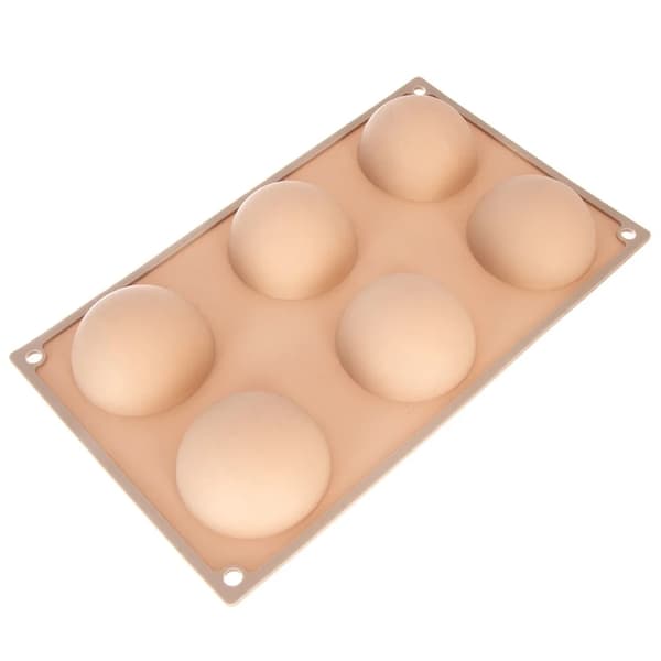 Bageform til halvkugler - Silikone - 28 x 16,5 cm - Beige