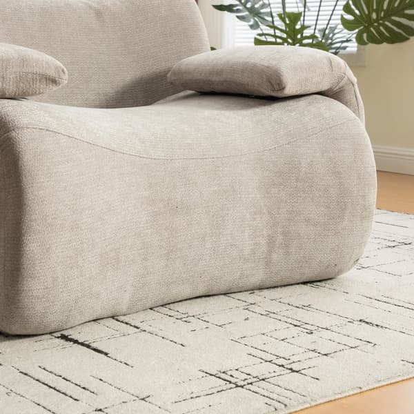 Modulär fåtölj - Enkelsits - Chenilleklädsel - 30D elastiskt skum - Halkfri undersida - Modern stil - Grå