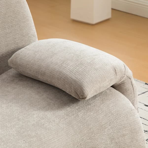 Modulär fåtölj - Enkelsits - Chenilleklädsel - 30D elastiskt skum - Halkfri undersida - Modern stil - Grå