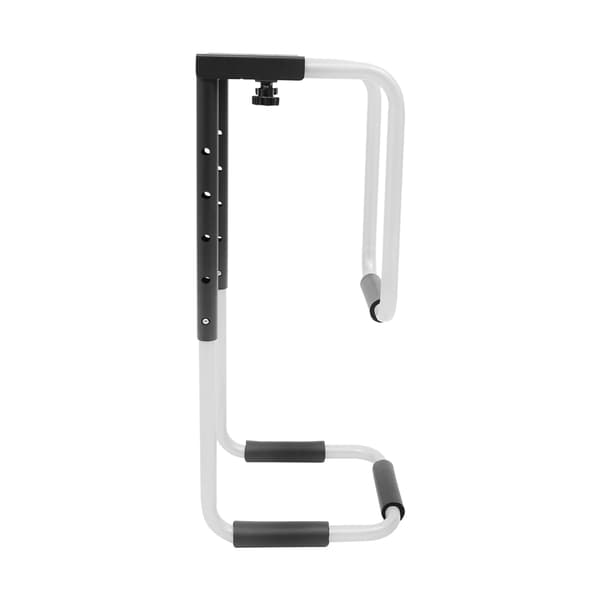 Justerbart PC-stativ under bord - Computerkasseholder - 30–60 cm bredde - 27 kg bæreevne - skrueløs montering - hvid