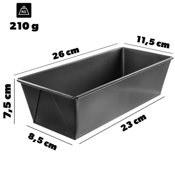 Bageform - Kageform - Metal - 26 x 11 cm - Brun