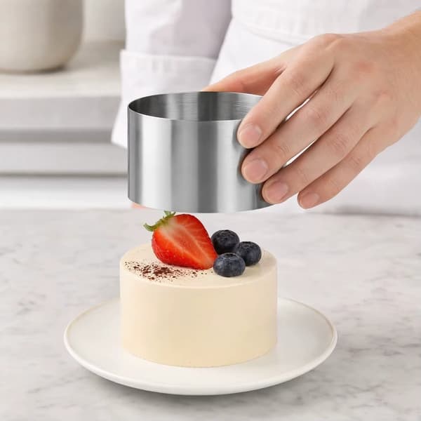 Dessertringsset - Serveringsringar - Formar - 8 delar - Rostfritt stål - Med spatel