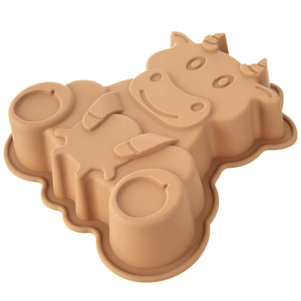 Silikonebageform - Ko - 20 x 19 x 4,5 cm - Beige