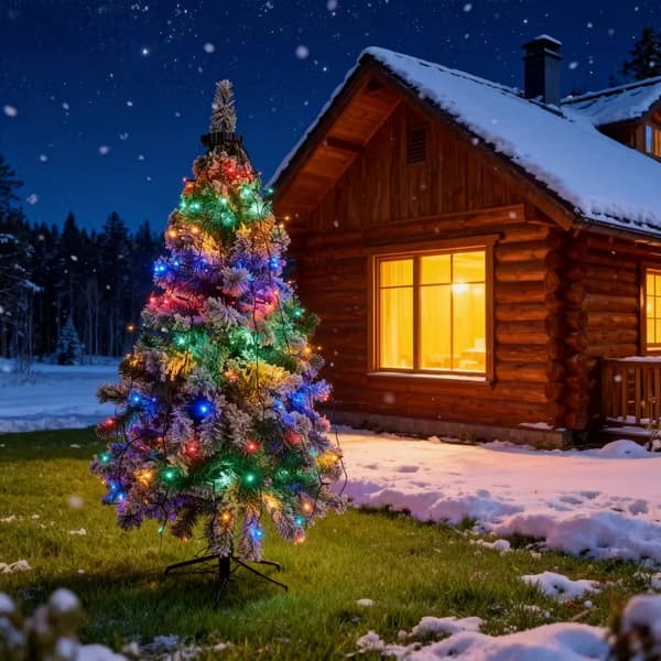 RGB Ringlyskæde - Julebelysning - 3 stk. - 2 m - 200 LED - 8 Lysindstillinger - Hukommelsesfunktion - Timer