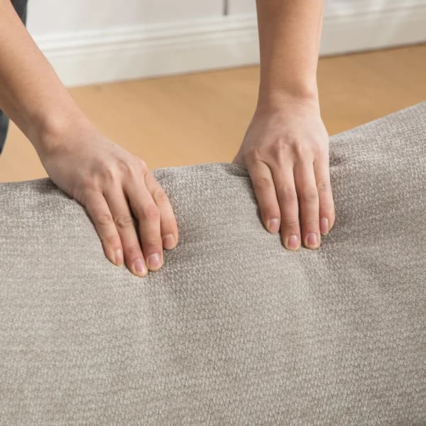 Modulär fåtölj - Enkelsits - Chenilleklädsel - 30D elastiskt skum - Halkfri undersida - Modern stil - Grå