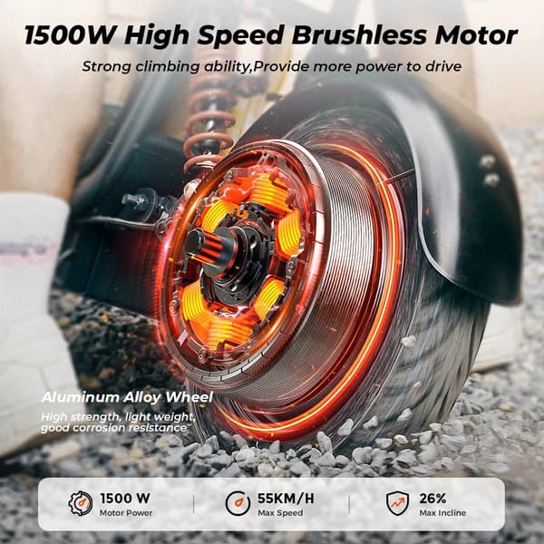 DX5 - Elsparkcykel - Litiumbatteri - Motor under 200 W - Svart