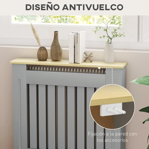 Radiatorskydd - MDF Radiatorskåp - 78×19×83 cm - För Vardagsrum, Sovrum, Hall - Grå