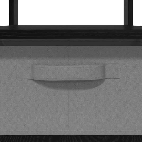 Sofabord - Stuebord - 77 x 55 x 42 cm - Trækomposit med egetræslook - Rektangulær - Sort