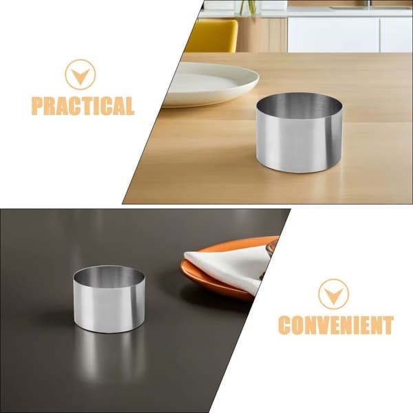 Dessertringsset - Serveringsringar - Formar - 8 delar - Rostfritt stål - Med spatel