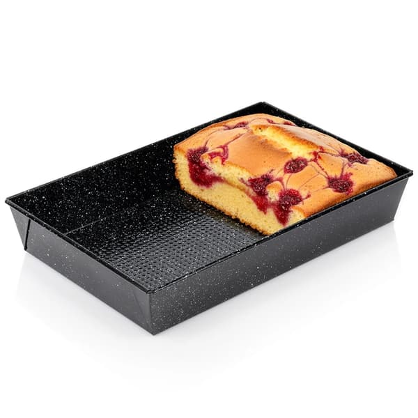Granitbageform - Bageform i metal - 36 x 24 x 6 cm - Sort