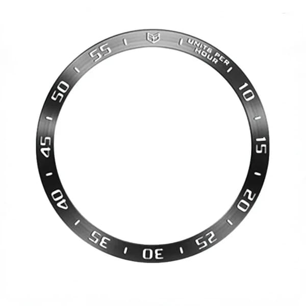 Bezelring - Watch 5/4 44 mm - Rustfrit stål - Ridsefast - Tidsskala - Sort