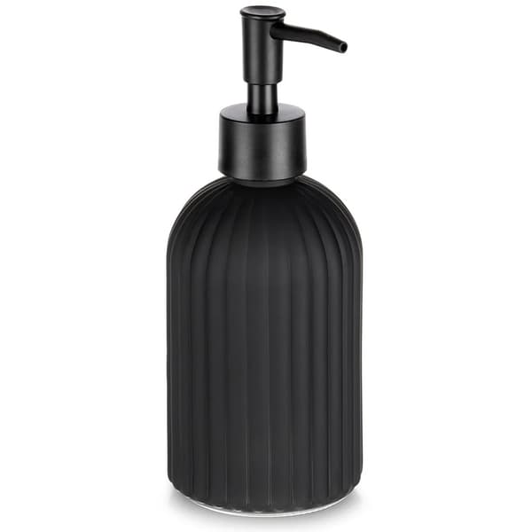 Sæbedispenser - Glas - 400 ml - Sort