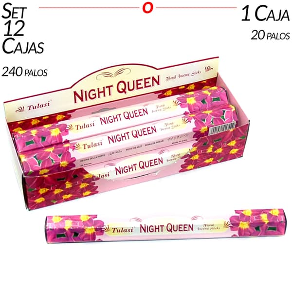 Røgelsespinde - Night Queen - 8 stk. - Indisk røgelse - Aromatisk - Gaveæske