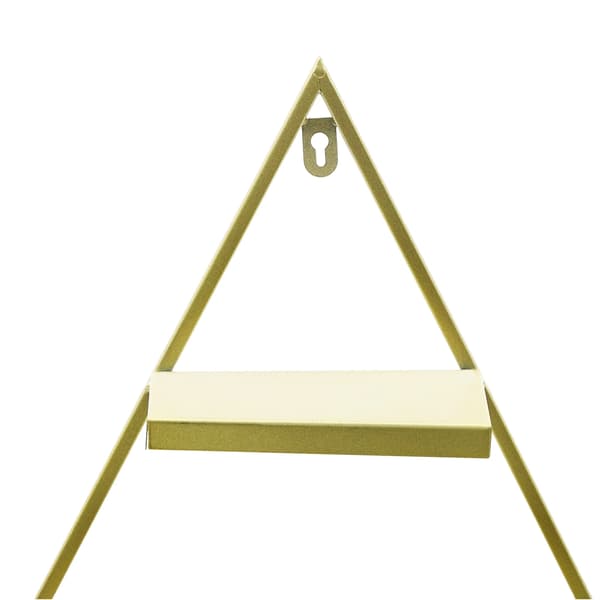 Nagellacksställ - Väggmonterat - Triangelformat - 5 hyllplan - Järn - Polerat - Guld