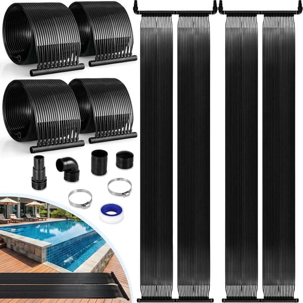 Solvarmer til pool - Solfanger varmemåtte - Solpanel til poolopvarmning - PE materiale - Størrelse 6 x 1,5 m