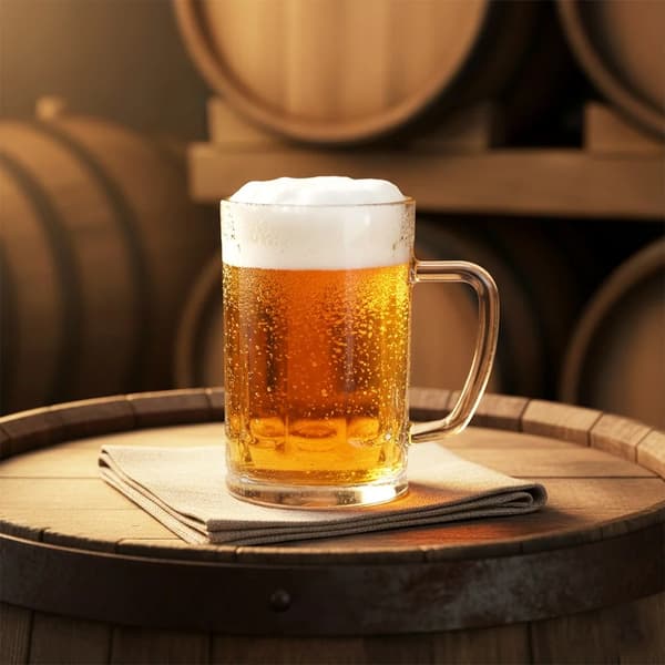 Ølkrus i glas - Ølglas - 330 ml - Gennemsigtig