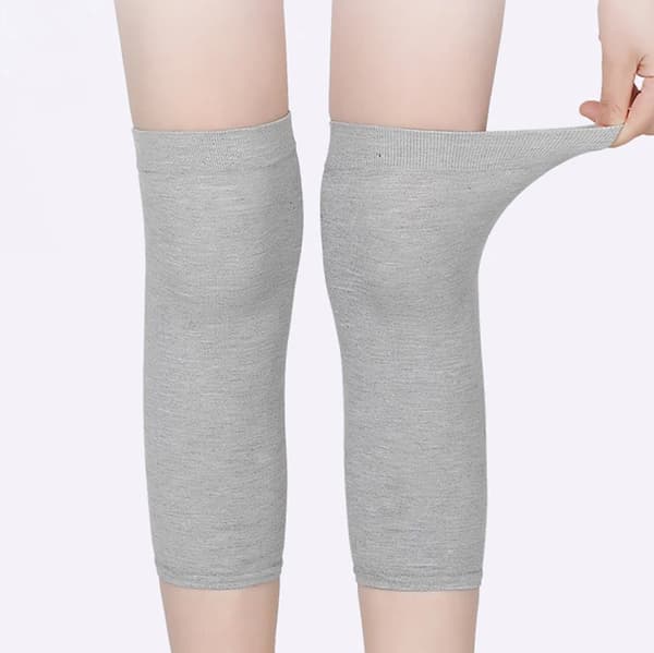 Knæstøtte - Kort Kompressionsstøtte - Elastisk - Polyester - One Size - Unisex - Grå