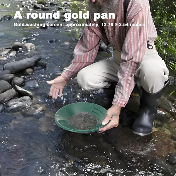 Gold panning sæt - Guldpan 4-pak - Pander Til Guldvask og Prospektering - Bærbart Udstyr Til Floder