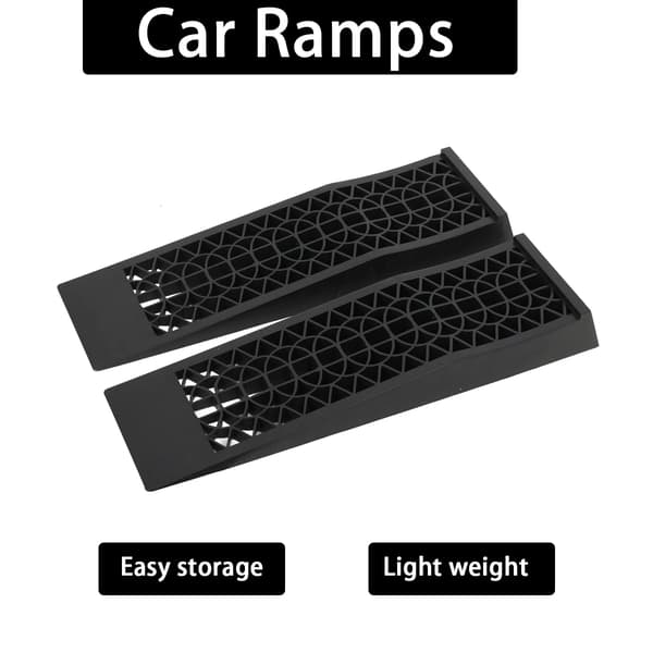 Däckbytesramper bil - 2 st lyftramper - 5000 kg kapacitet - Extra breda - Superstabila - Plast