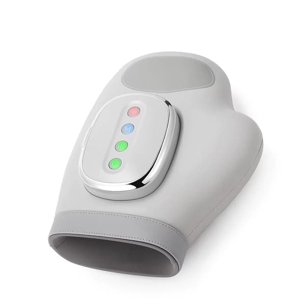 Massagehandske - Håndmassager - Luftkompression - Æltning - Vibration - USB-C - Hvid