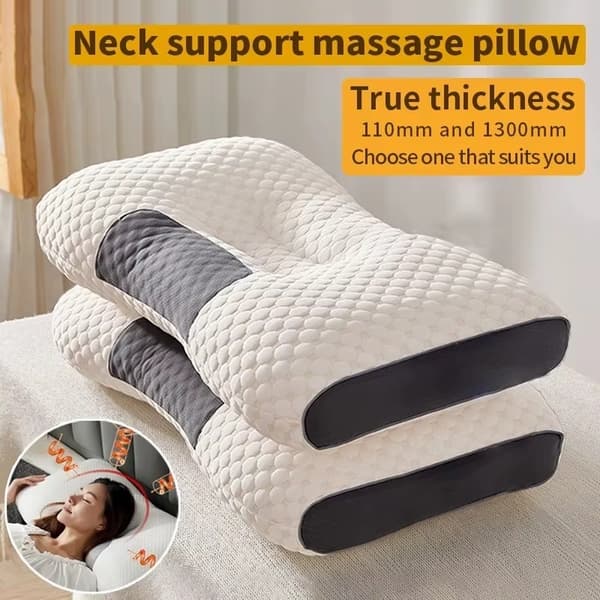 Ortopedisk huvudkudde - Ergonomisk nackkudde - Memoryskum - Polyester och bomull - Rektangulär - För säng