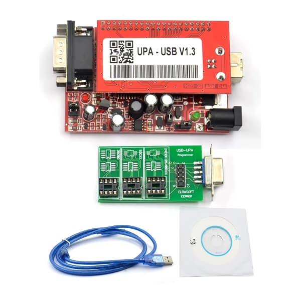 UPA V1.3 - USB ECU-programmerare - OBD2-diagnosverktyg - Full EEPROM-adapter - Komplett set - Testkabel - Windows 10-stöd