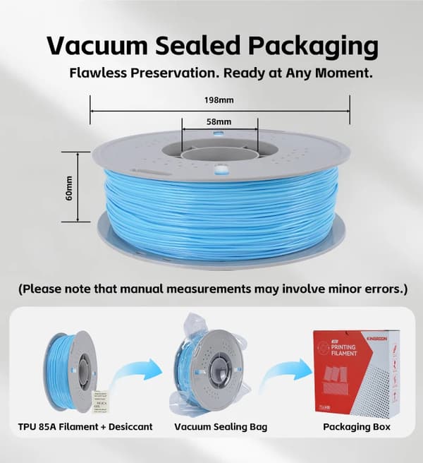 3D-skrivarfilament - PLA-filament - 1 kg - 1,75 mm - Solid - Blåvit