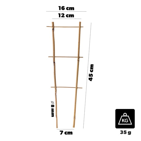 Bambu spaljé - Stegeformat växtstöd - 45 cm - 10-pack - För klätterväxter - Trädgård