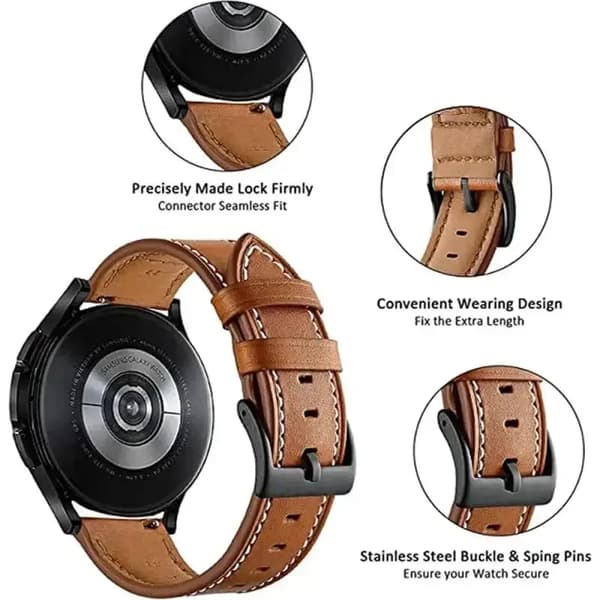 Läderarmband - Forerunner 970 - Läder - Metallspänne - Brun