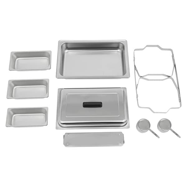 Chafing Dish Buffévärmare - 2-fack Serveringsset - Rostfritt stål - Rektangulär - För catering & buffé