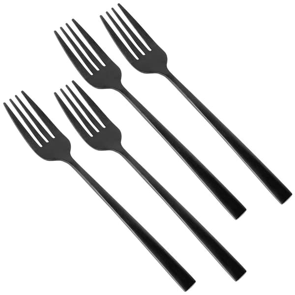 Dessertgafler - 4 stk. - Rustfrit stål - Sorte