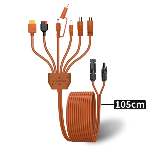 Solpanel Adapterkabel - MH-SA-005 Solkabel Stik - 7-vejs Stik - Parallelforbindelse af Paneler - Batteritilslutning