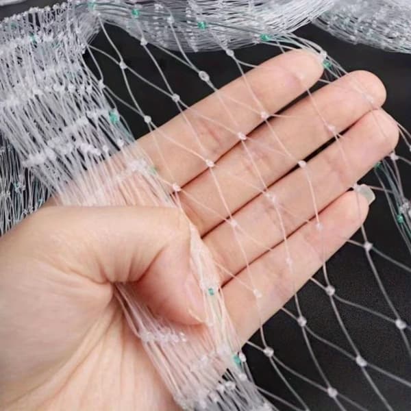 Fuglenet - Nylon - 2 x 10 m - Til hønsegård - Til have - Egernsikring - Nem montering