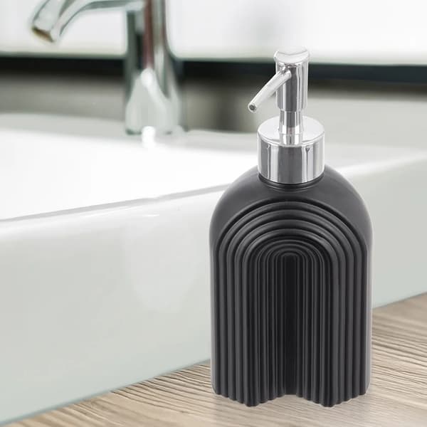 Sæbedispenser - Glas - 320 ml - Sort